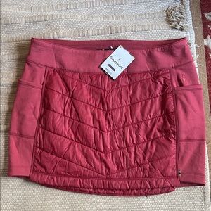 Smartwool skirt pull on Merino loft pockets masala red Womens Large 10 12 NEW